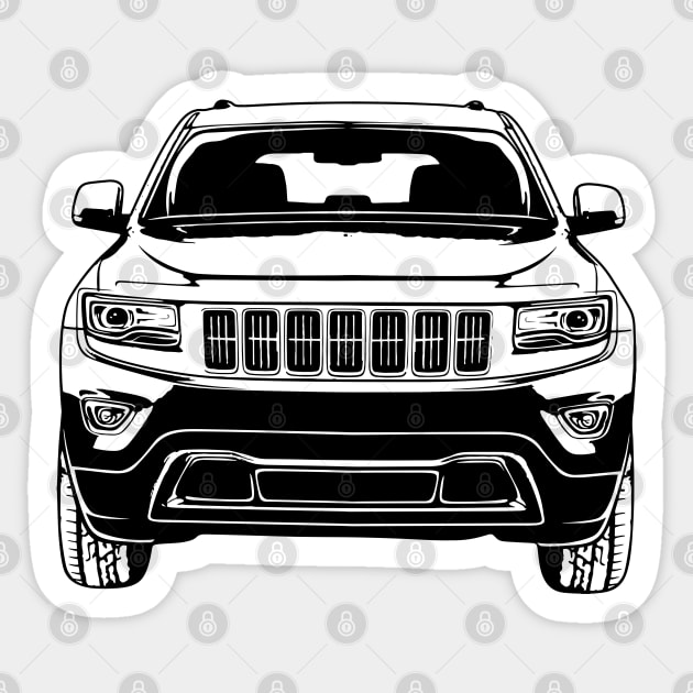 Grand Cherokee Sketch Art Sticker by DemangDesign